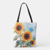 Drei Sonnenblumen Tasche (Rückseite)
