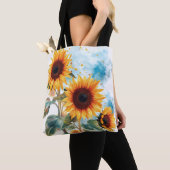Drei Sonnenblumen Tasche (Von Nahem)