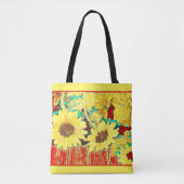 Drei Sonnenblumen Tasche (Vorderseite)
