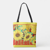 Drei Sonnenblumen Tasche (Rückseite)