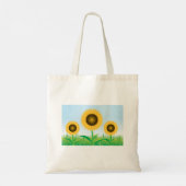 Drei Sonnenblumen Tote Tasche (Rückseite)