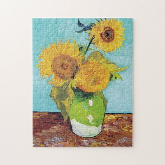 Drei Sonnenblumen, Van Gogh Puzzle (Vertikal)
