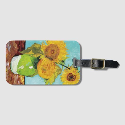 Drei Sonnenblumen | Vincent van Gogh Gepäckanhänger (Vorderseite (Horizontal))