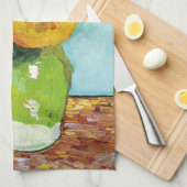 Drei Sonnenblumen | Vincent van Gogh Geschirrtuch (Viertel Falte)