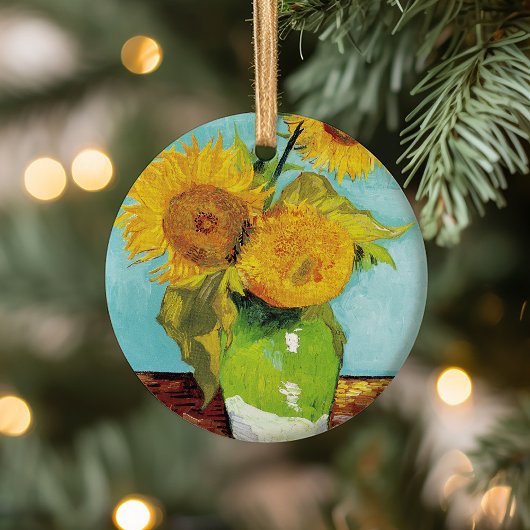 Drei Sonnenblumen | Vincent van Gogh Keramik Ornament
