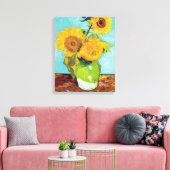 Drei Sonnenblumen | Vincent Van Gogh Leinwanddruck (Insitu (Wohnzimmer))