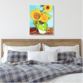 Drei Sonnenblumen | Vincent Van Gogh Leinwanddruck (Insitu (Schlafzimmer))