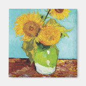 Drei Sonnenblumen | Vincent Van Gogh Magnet (Vorne)