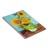 Drei Sonnenblumen | Vincent van Gogh Notizblock (Rechte Seite)