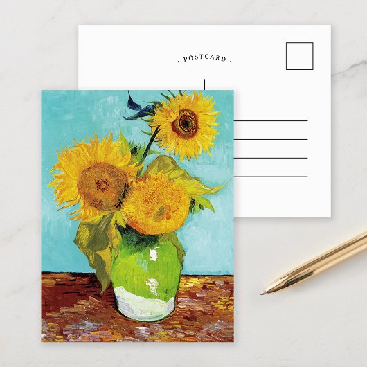 Drei Sonnenblumen | Vincent van Gogh Postkarte
