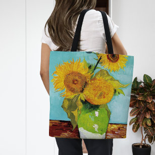 Drei Sonnenblumen   Vincent Van Gogh Tasche