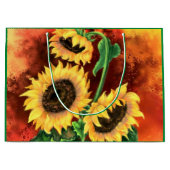 Drei Sonnenblumengeschenke Große Geschenktüte (Vorderseite)