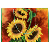 Drei Sonnenblumengeschenke Große Geschenktüte (Rückseite)