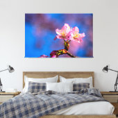 Drei sonnige Sakura Blume am sonnigen Frühlingstag Leinwanddruck (Insitu (Schlafzimmer))