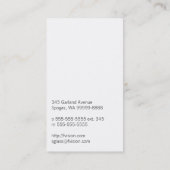 Drei spektakuläre Blickwinkel Visitenkarte (Rückseite)