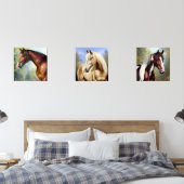 Drei spektakuläre Pferde Bilderwand Sets (Schlafzimmer)