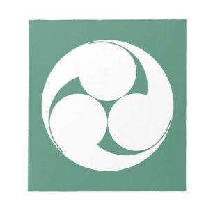 Drei spiralförmige Figuren im Uhrzeigersinn (Sugak Notizblock