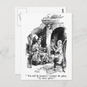 Drei Spirituosen (mit Text) Postkarte (Vorne/Hinten)