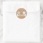 Drei Spitze Runder Aufkleber (Tasche)