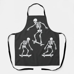 Drei Spooky-Skaten Skeletton Halloween-Skateboard Schürze
