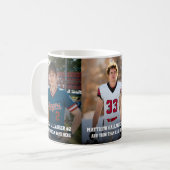 Drei sportliche Fotos | Personalisiertes Foto Magn Kaffeetasse (Vorderseite Links)
