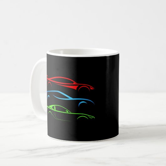 Drei Sportwagen Kaffeetasse (Vorderseite Links)