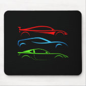 Drei Sportwagen Mousepad (Vorne)