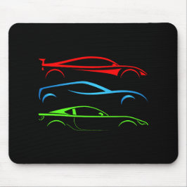 Drei Sportwagen Mousepad