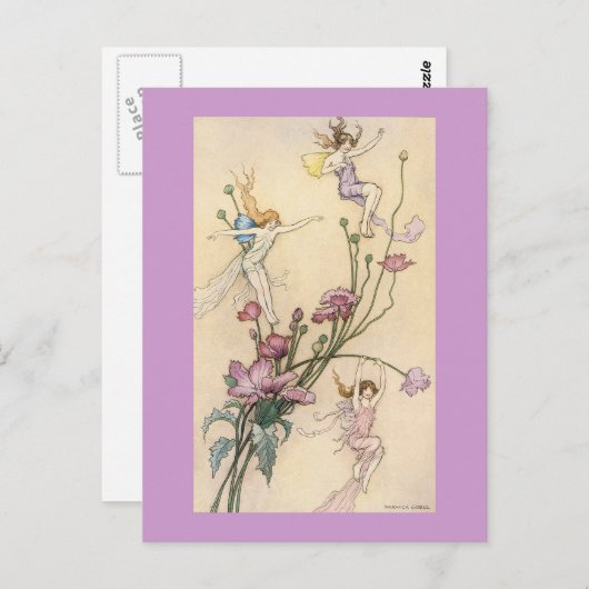 Drei Sprites Mad mit Joy Postcard Postkarte (Vorne/Hinten)