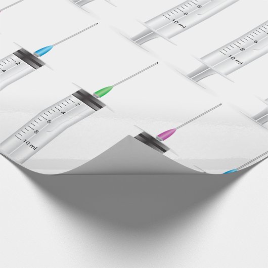 Drei Spritzen Geschenkpapier