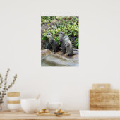 Drei stehende Otter, Poster (Küche)