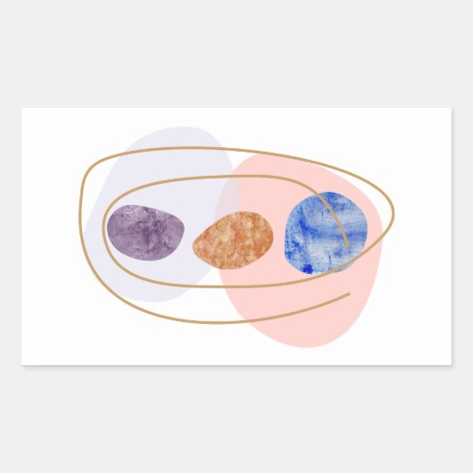 Drei Steine Rechteckiger Aufkleber (Vorderseite)