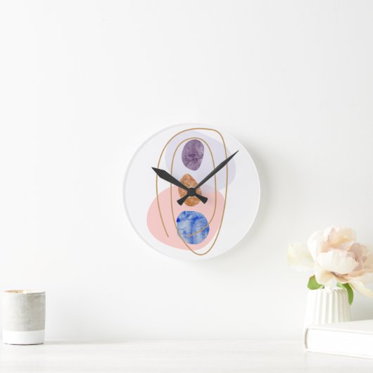 Drei Steine Runde Wanduhr (Zuhause)