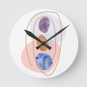 Drei Steine Runde Wanduhr