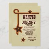 Drei Stern-Western-Einladung Einladung (Vorne/Hinten)