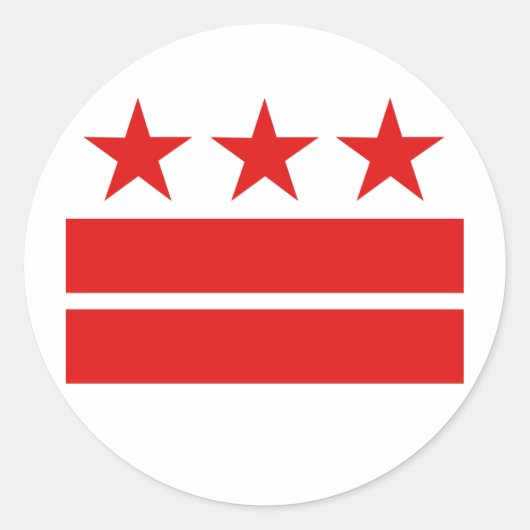 Drei Sterne 2 Bars Runder Aufkleber (Vorderseite)