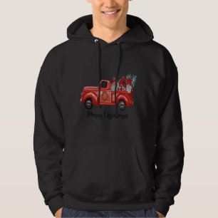 Drei Sterne im roten LKW mit fröhlichem Weihnachts Hoodie