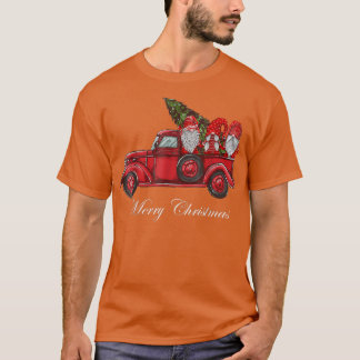 Drei Sterne im roten LKW mit fröhlichem Weihnachts T-Shirt