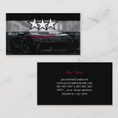 Drei Sterne im schwarzen Super-AUTO-Hintergrund Visitenkarte (Vorne/Hinten)