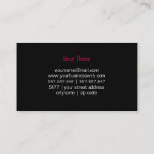 Drei Sterne im schwarzen Super-AUTO-Hintergrund Visitenkarte (Rückseite)