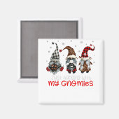 Drei Sterne in Rotem Weihnachten nur mit meinen Magnet (Vorderseite/Rückseite)