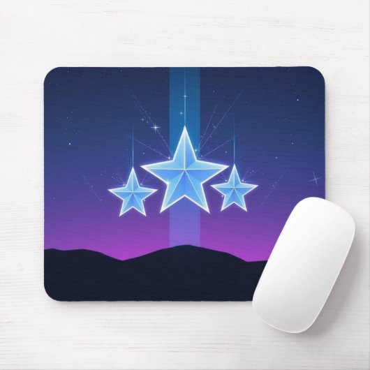 „Drei Sterne – Lichtpfad am Himmel“ Mousepad (Mit Mouse)