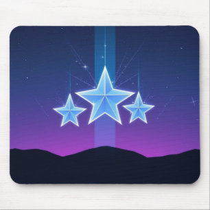 „Drei Sterne – Lichtpfad am Himmel“ Mousepad