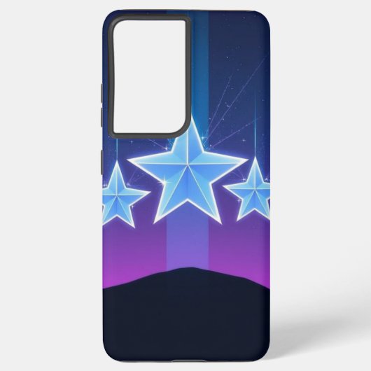 „Drei Sterne – Lichtpfad am Himmel“ Samsung Galaxy Hülle (Rückseite)