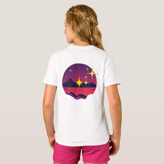 „Drei Sterne – Lichtpfad am Himmel“ T-Shirt (Schwarz voll)