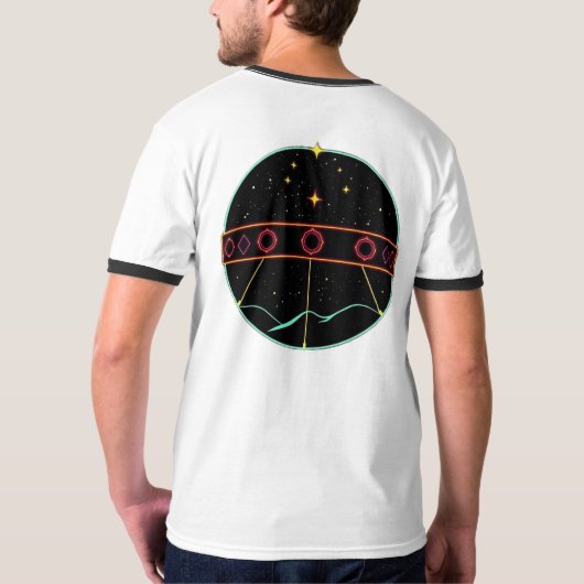 „Drei Sterne – Lichtpfad am Himmel“ T-Shirt (Rückseite)