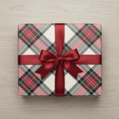 Drei Stewart-Karierte Wrapping Paper Sheets Geschenkpapier Set