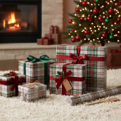 Drei Stewart-Karierte Wrapping Paper Sheets Geschenkpapier Set