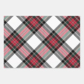 Drei Stewart-Karierte Wrapping Paper Sheets Geschenkpapier Set (Vorderseite)