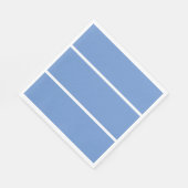 Drei stilvolle helle Cornfllower Blue Wide Streife Serviette (Ecke)